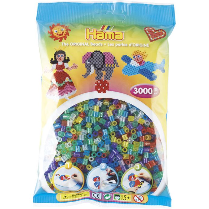 054.1 Hama sachet 3000 perles mix paillettes