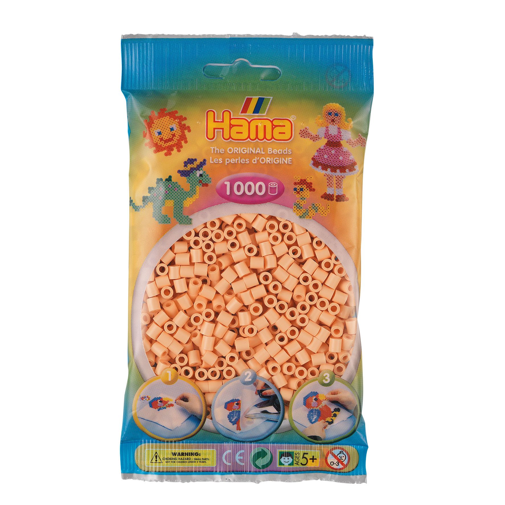 078. Hama sachet 1000 perles couleur peau (pêche)