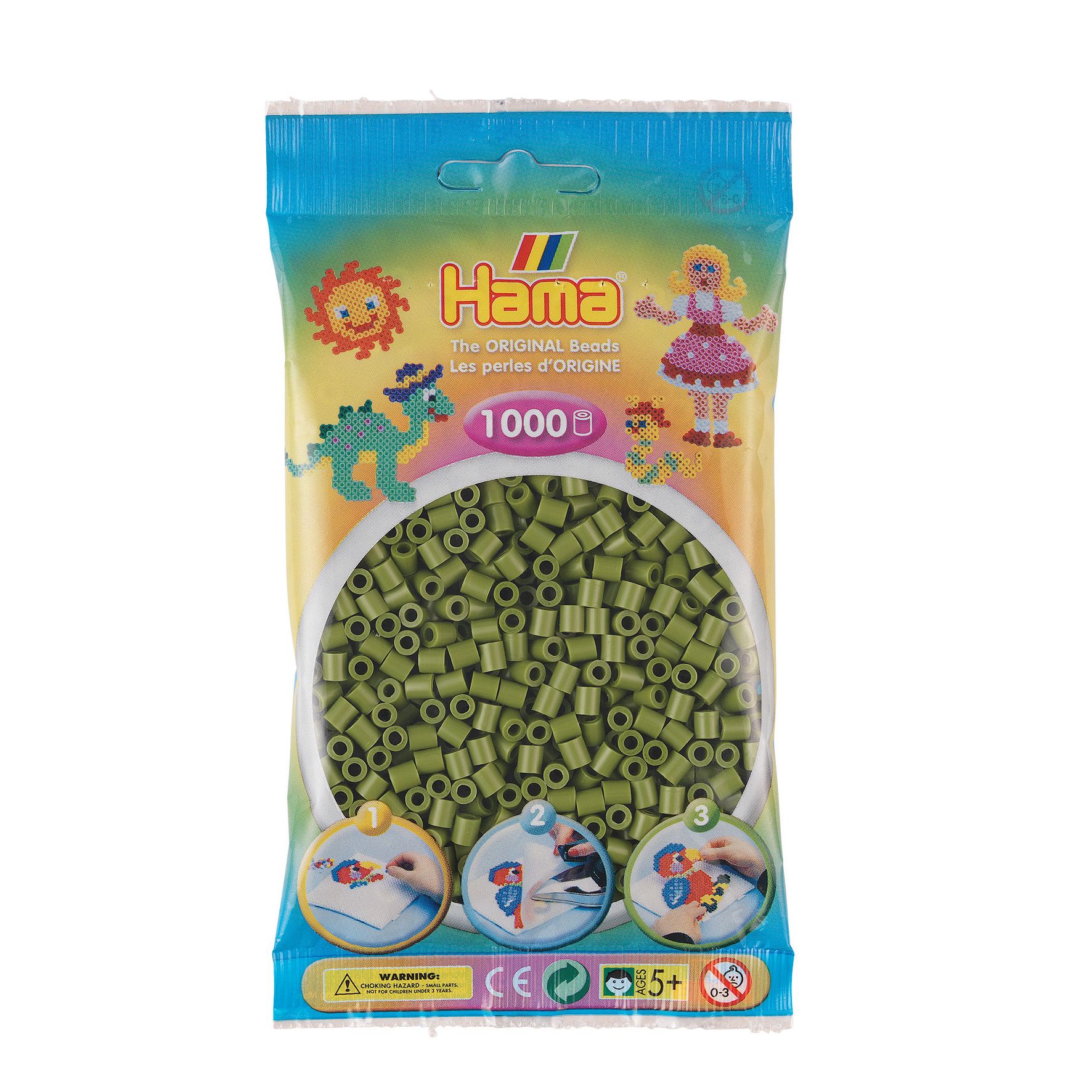 084. Hama sachet 1000 perles vert olive