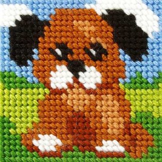 Broderie enfant: Chien brun - 9637