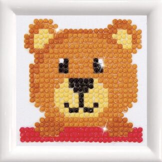 Kit broderie diamant ourson avec cadre DDS001F