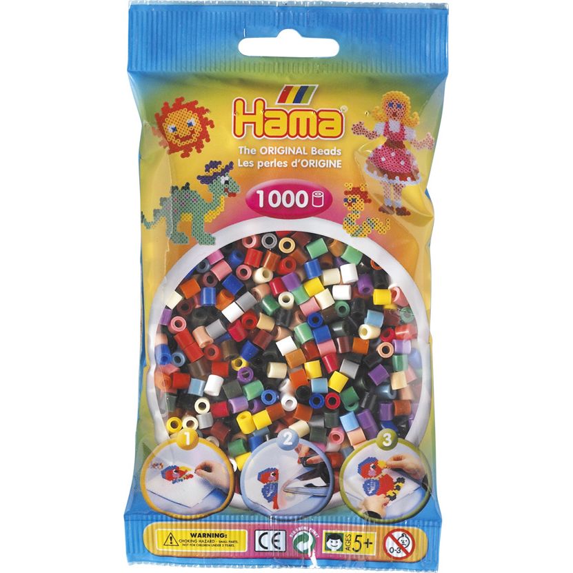 067 Hama sachet 1000 perles mix de couleur