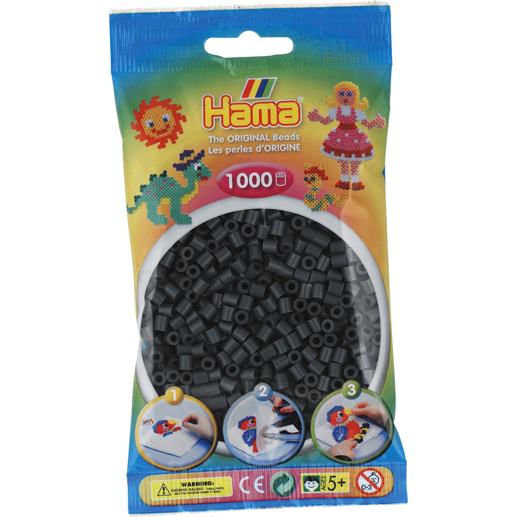 071 Hama sachet 1000 perles gris foncé