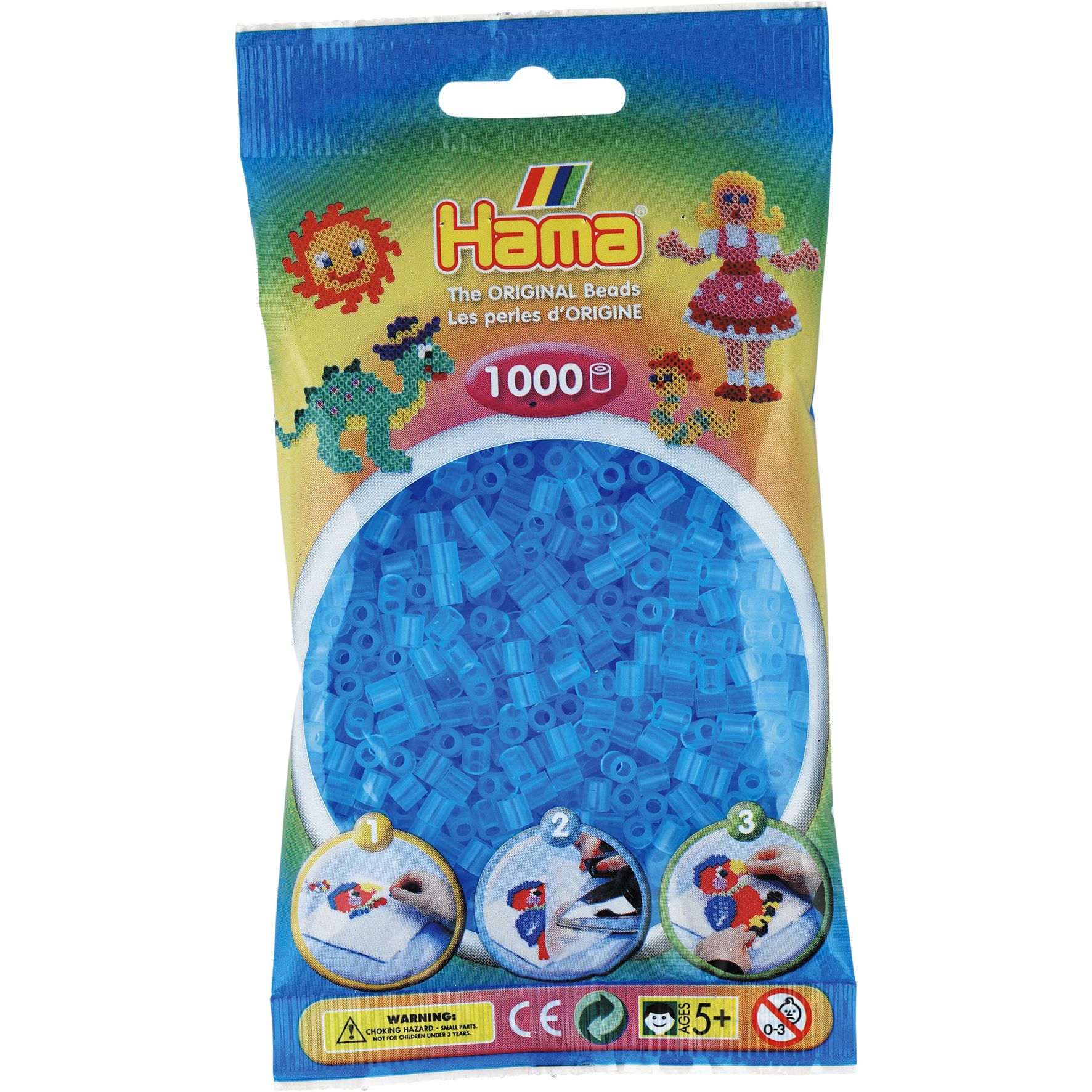 073. Hama sachet 1000 perles bleu aqua