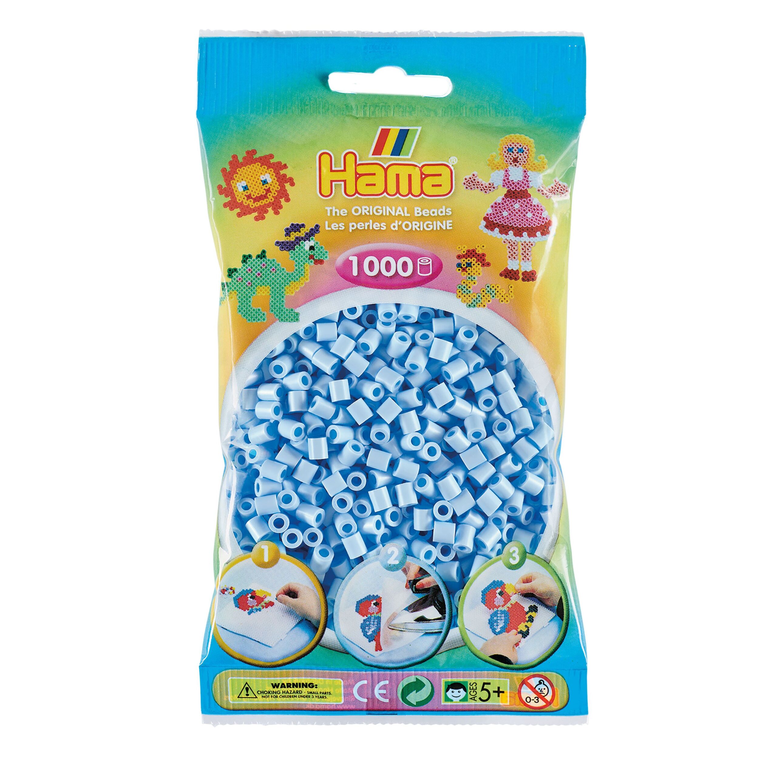 097 Hama sachet 1000 perles bleu glacier