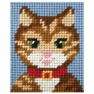 Broderie enfant: Chat tigré - 9729