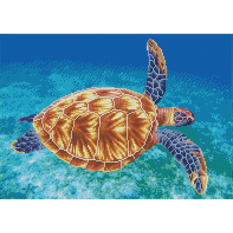 Kit broderie diamant: Tortue DQ10013