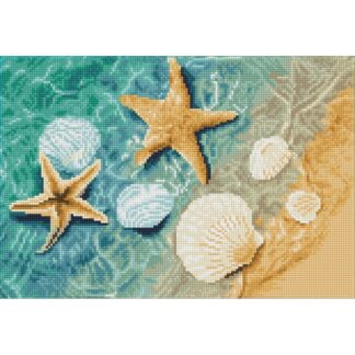 Broderie diamant: la plage aux coquillages DQ8003