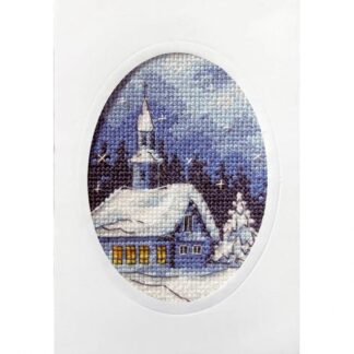 L’église, carte à broder - 6153