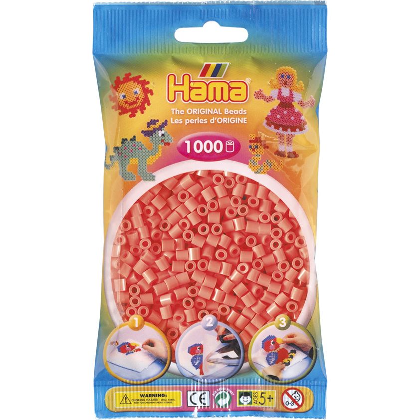 044. Hama sachet 1000 perles rouge pastel