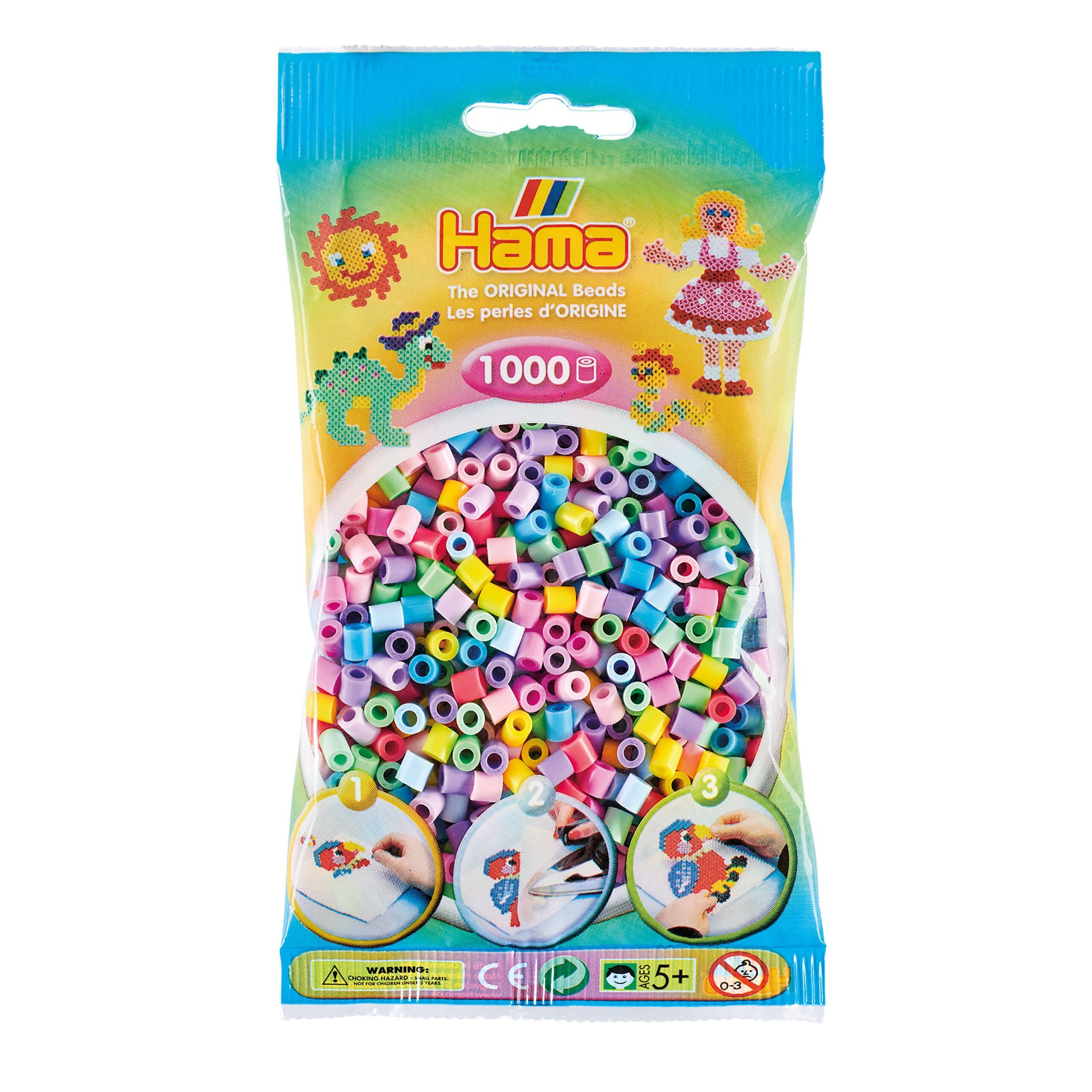 050. Hama sachet 1000 perles mix pastel