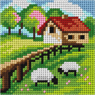 Broderie enfant: Maison au printemps - 6754