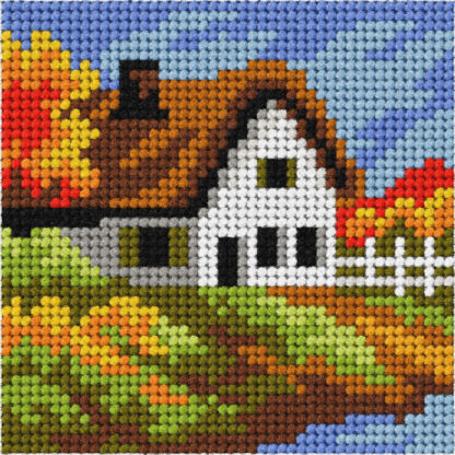Broderie enfant: Maison en automne - 6756