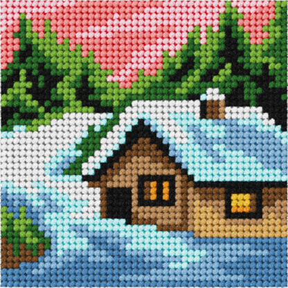 Broderie enfant: Maison en hiver - 6755