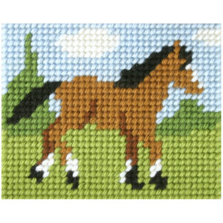 Broderie enfant: Cheval dans le pré - 9707