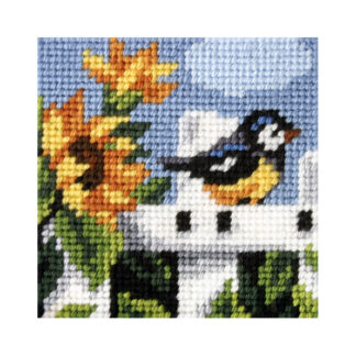 Broderie enfant: Mésange et tournesols - 9604