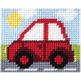 Broderie enfant: Voiture rouge - 9705