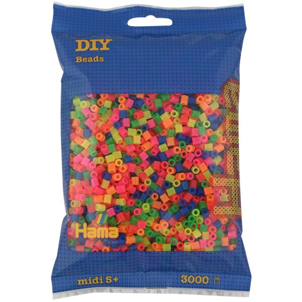 051.1 Hama sachet 3000 perles mix néon