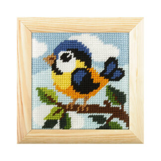 Mésange bleue avec cadre 6706