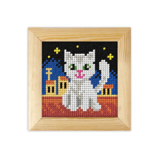 Chat sur les toits avec cadre 6714