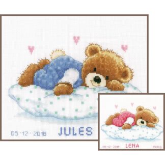 Ourson sur coussin - Vervaco 2201