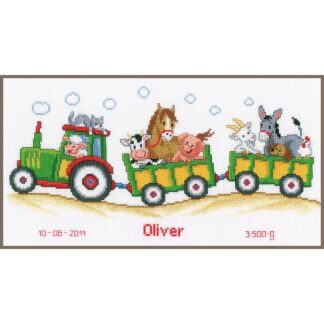 Tracteur avec animaux - Vervaco 11906